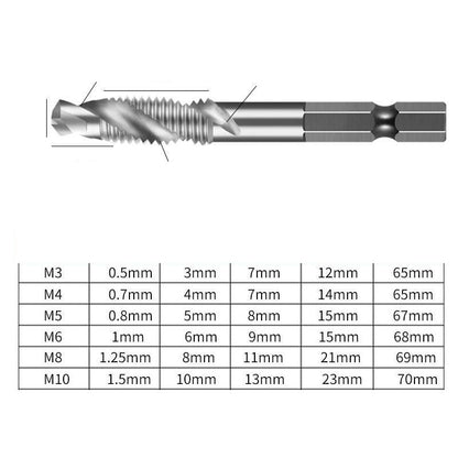 Hex Shank Combination Drill and Tap Bit Set