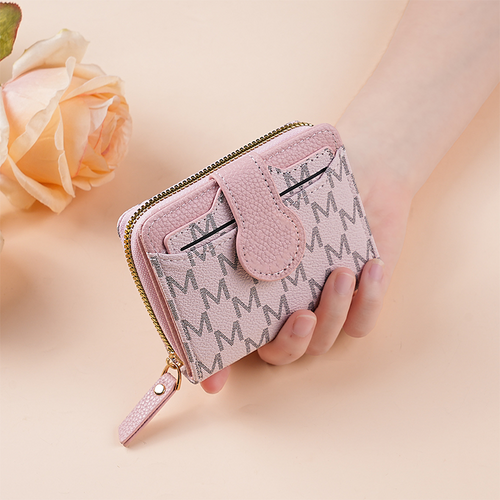 Elegant Monogram Short Wallet for Women