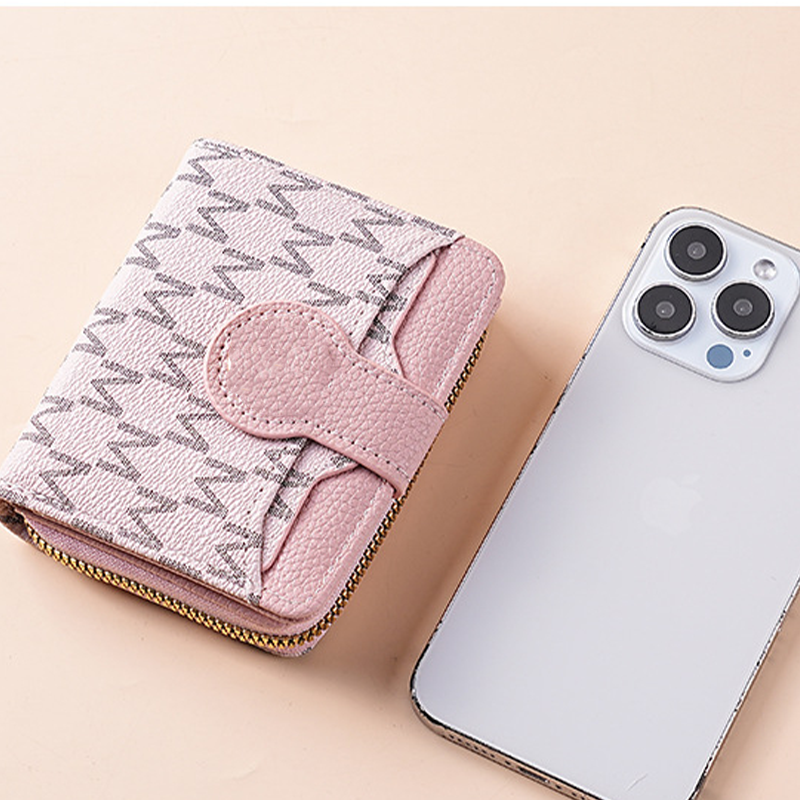 Elegant Monogram Short Wallet for Women