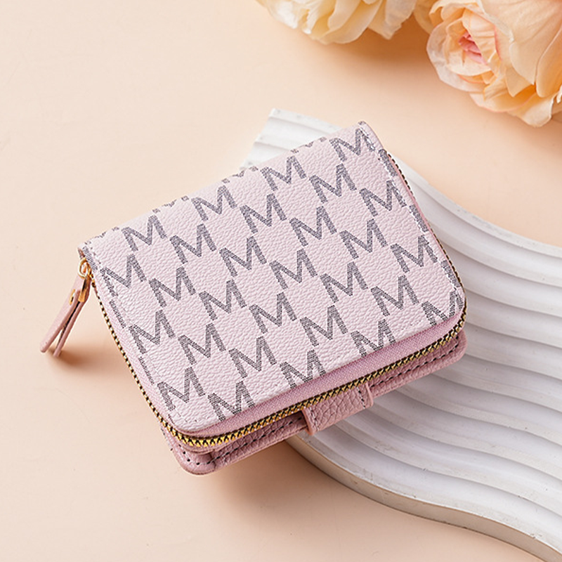 Elegant Monogram Short Wallet for Women