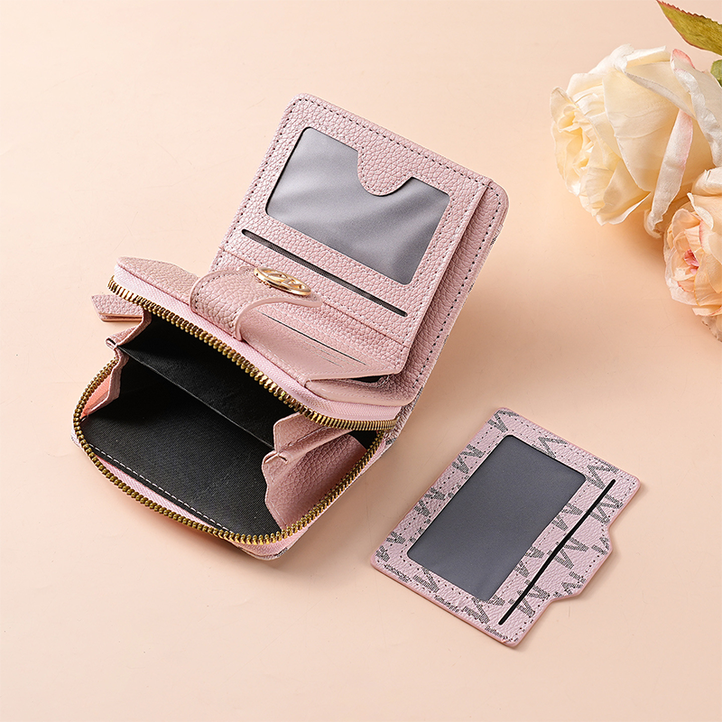 Elegant Monogram Short Wallet for Women