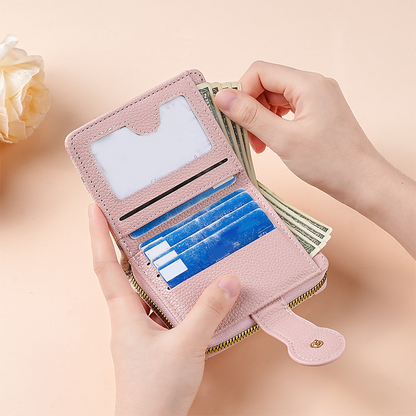 Elegant Monogram Short Wallet for Women