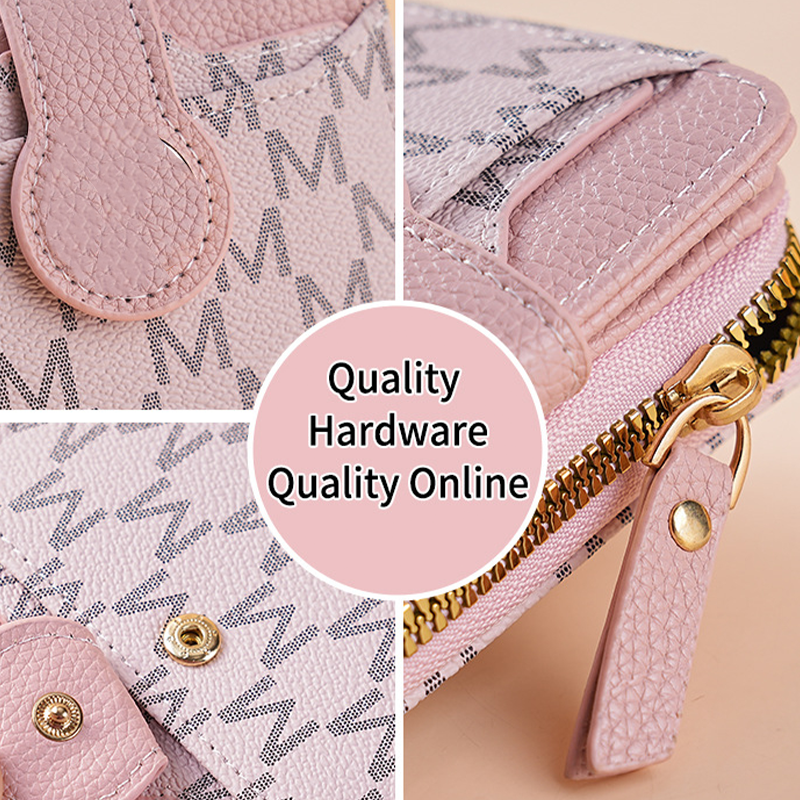 Elegant Monogram Short Wallet for Women