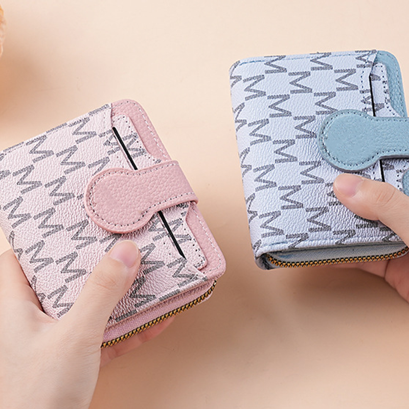 Elegant Monogram Short Wallet for Women