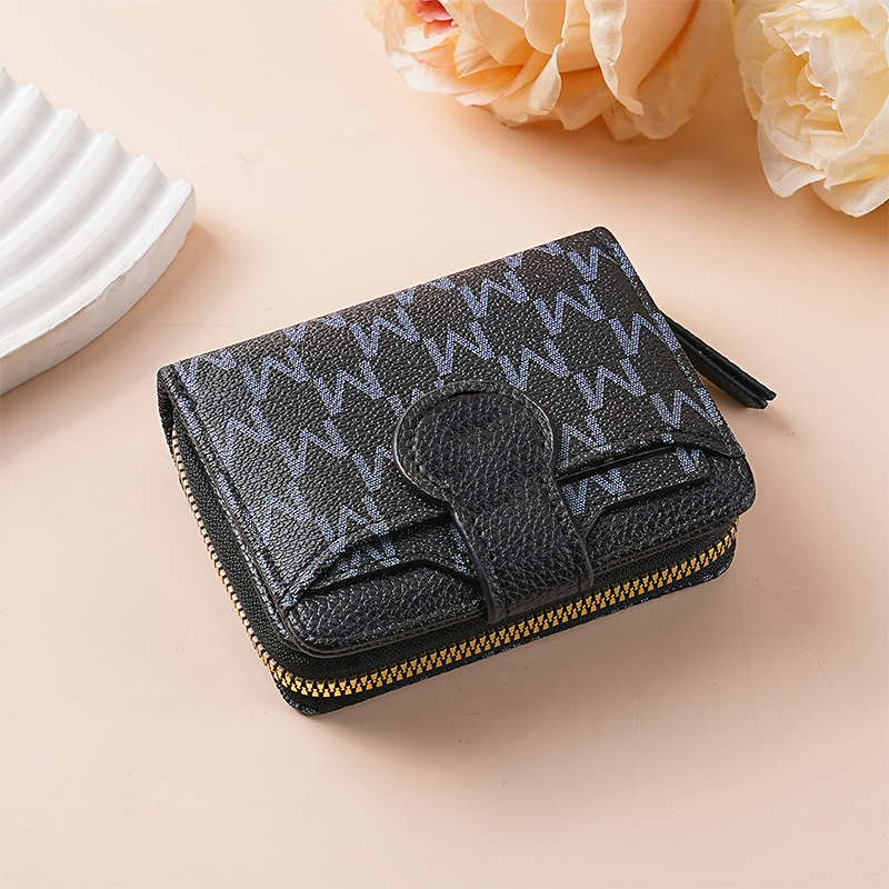 Elegant Monogram Short Wallet for Women