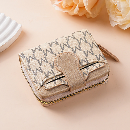 Elegant Monogram Short Wallet for Women