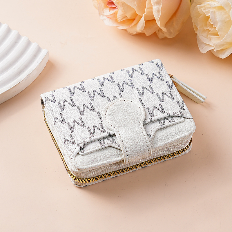 Elegant Monogram Short Wallet for Women
