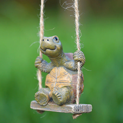 Whimsical Turtle Swing Decor – A Charming Hanging Ornament for Garden, Patio & Indoor Spaces 🌿✨