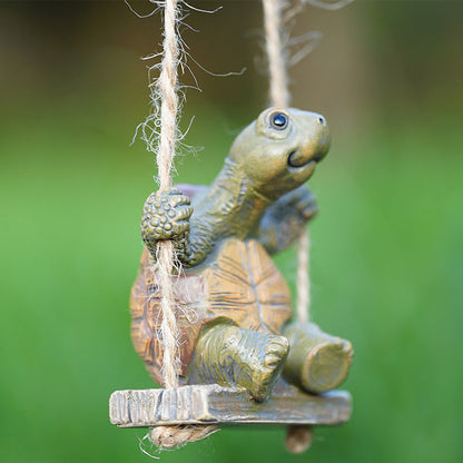 Whimsical Turtle Swing Decor – A Charming Hanging Ornament for Garden, Patio & Indoor Spaces 🌿✨