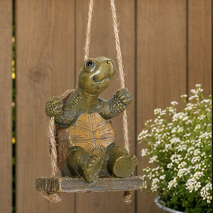 Whimsical Turtle Swing Decor – A Charming Hanging Ornament for Garden, Patio & Indoor Spaces 🌿✨