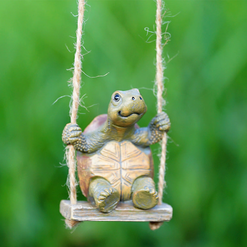 Whimsical Turtle Swing Decor – A Charming Hanging Ornament for Garden, Patio & Indoor Spaces 🌿✨