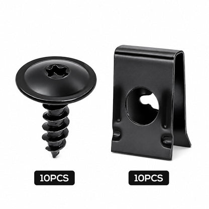 🔥👍Universal Car Metal U-Type Clips and Screws Set