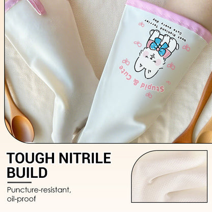 Long Waterproof Warm Cleaning Gloves