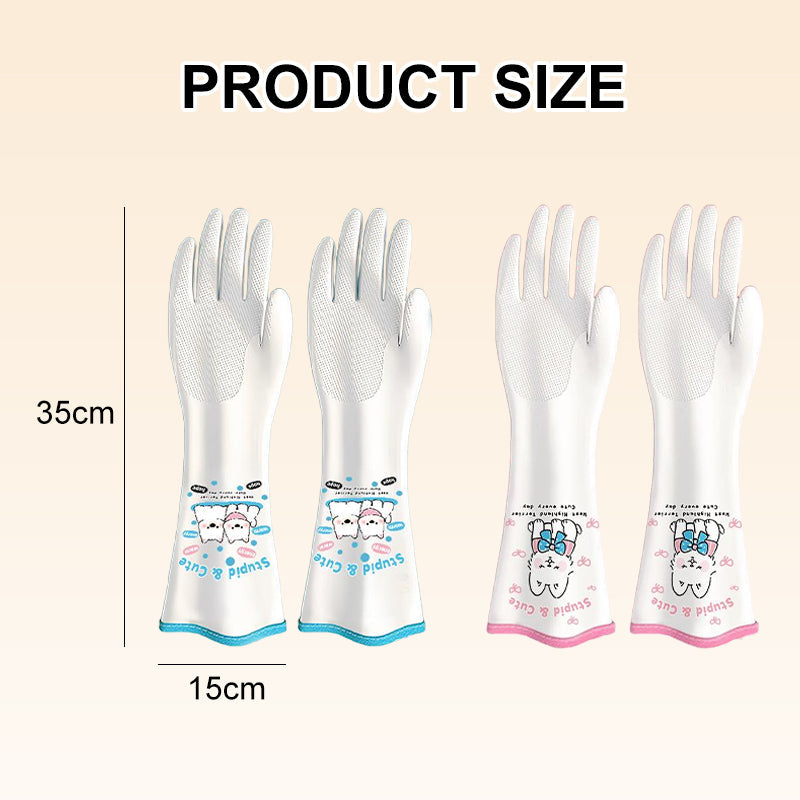 Long Waterproof Warm Cleaning Gloves