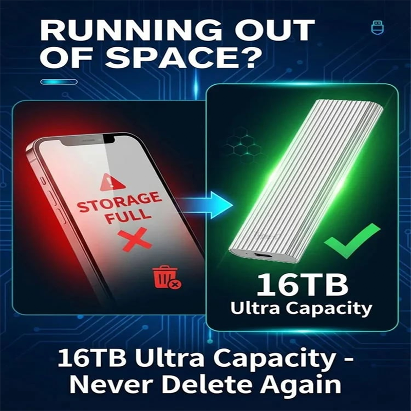 High-Speed Portable SSD External Solid State Drive