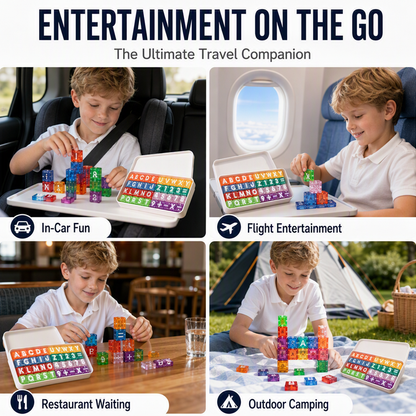 Magnetic alphabet and number cubes for kids