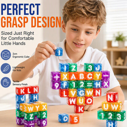 Magnetic alphabet and number cubes for kids