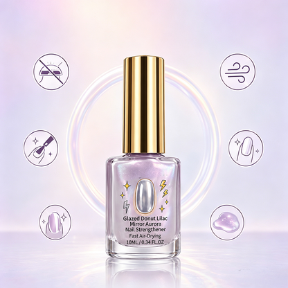 📢📢Hot Sale: Buy 1 Get 1 Free！！⏰Lilac Glossy Mirror Nail Strengthener