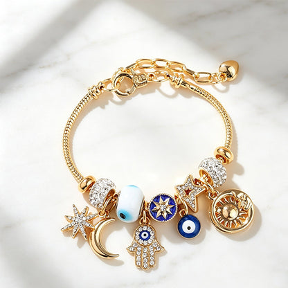 ⏳Limited-time 50% off⏰Celestial Sun Moon Charm Bracelet💫☄️