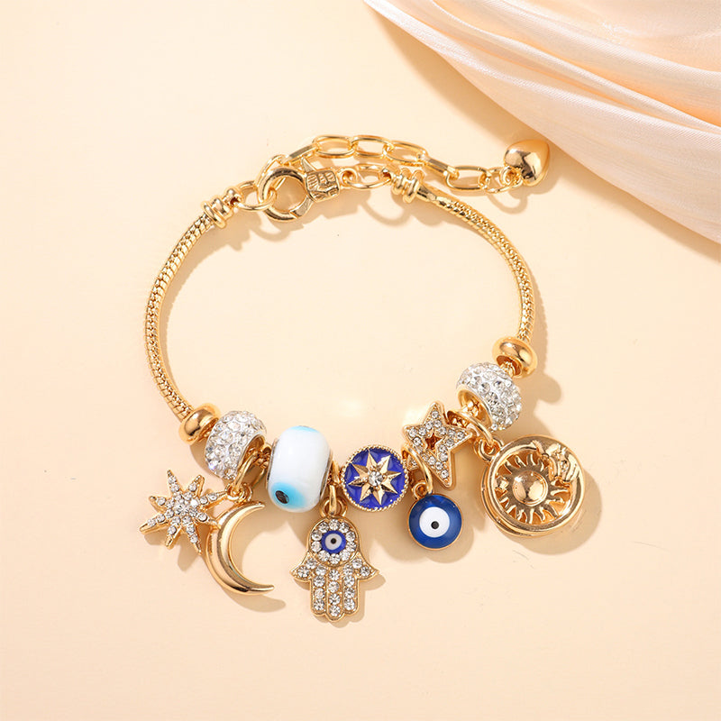 ⏳Limited-time 50% off⏰Celestial Sun Moon Charm Bracelet💫☄️