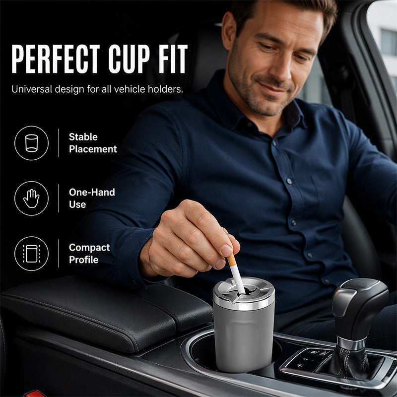 🎉 2026 Sale Rotating Car Ashtray with Ceramic Inner Liner