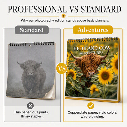 2027 Highland Cow Wall Calendar