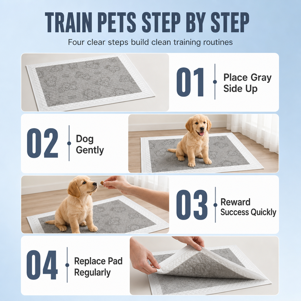 🐾🖤 Thickened Charcoal Pet Pee Pads – Fast Absorbing & Odor-Control Design