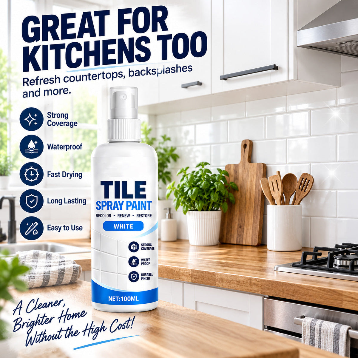🎨 Tile Renewal Spray Paint, 100ml 3 Colors