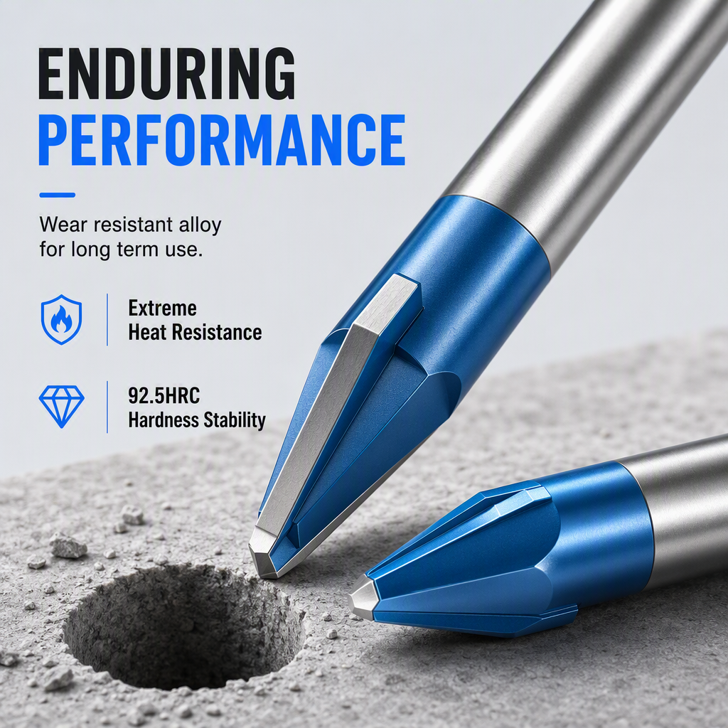 Hex Shank Carbide Eccentric Drill Bit – Crack-Free, Sharp Tip, Multi-Surface ✨