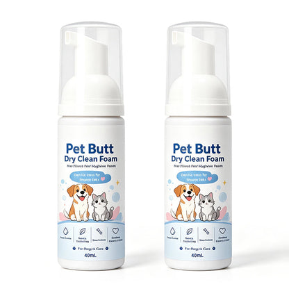 🔥No-Rinse Pet Butt Dry Clean Foam for Dogs & Cats