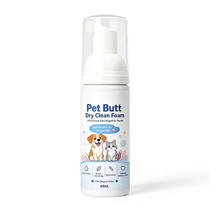 🔥No-Rinse Pet Butt Dry Clean Foam for Dogs & Cats