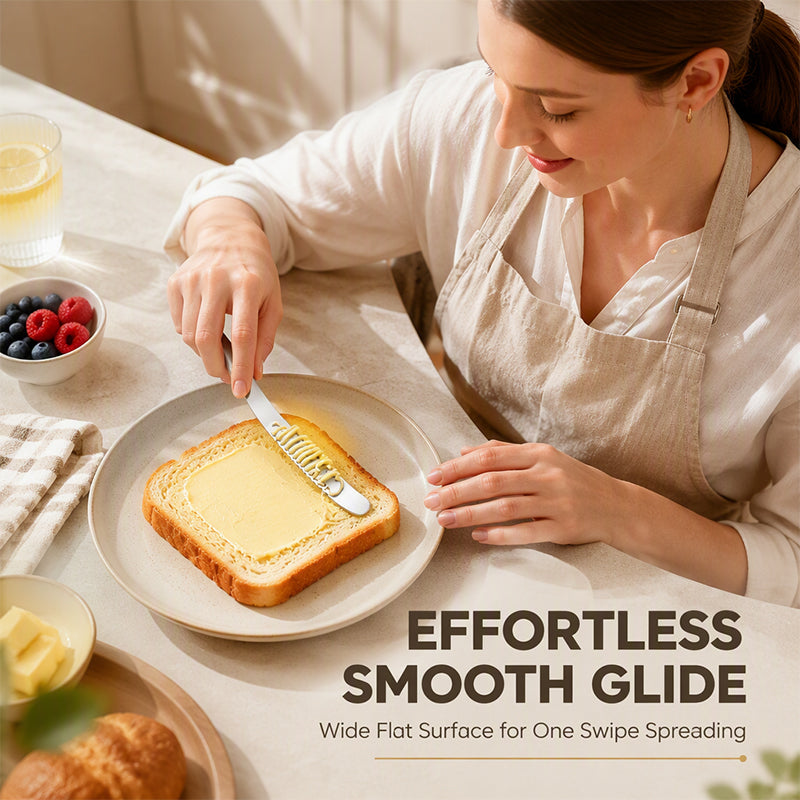 Professional 3-in-1 butter and spreading knife made of 304 stainless steel