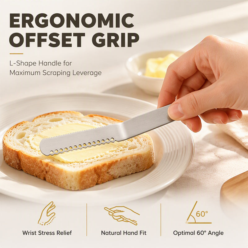 Professional 3-in-1 butter and spreading knife made of 304 stainless steel