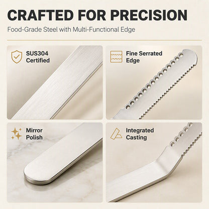 Professional 3-in-1 butter and spreading knife made of 304 stainless steel