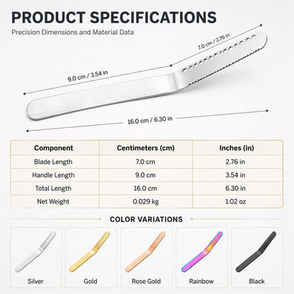 Professional 3-in-1 butter and spreading knife made of 304 stainless steel