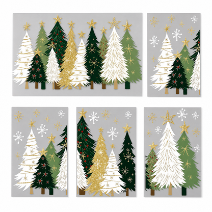 3-Piece Christmas Window Cling Decals Set