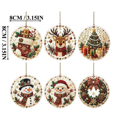 Christmas DIY Diamond Painting Ornaments Kit | Sparkly Handmade Tree Decor