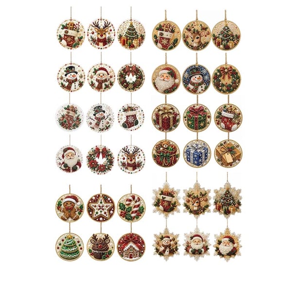 Christmas DIY Diamond Painting Ornaments Kit | Sparkly Handmade Tree Decor